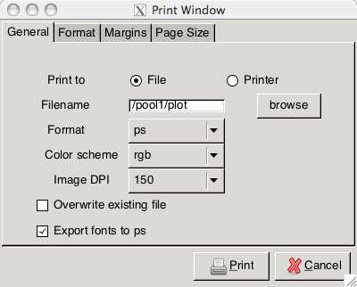 [The GUI contains options for changing the file name, format, size, orientation and more]