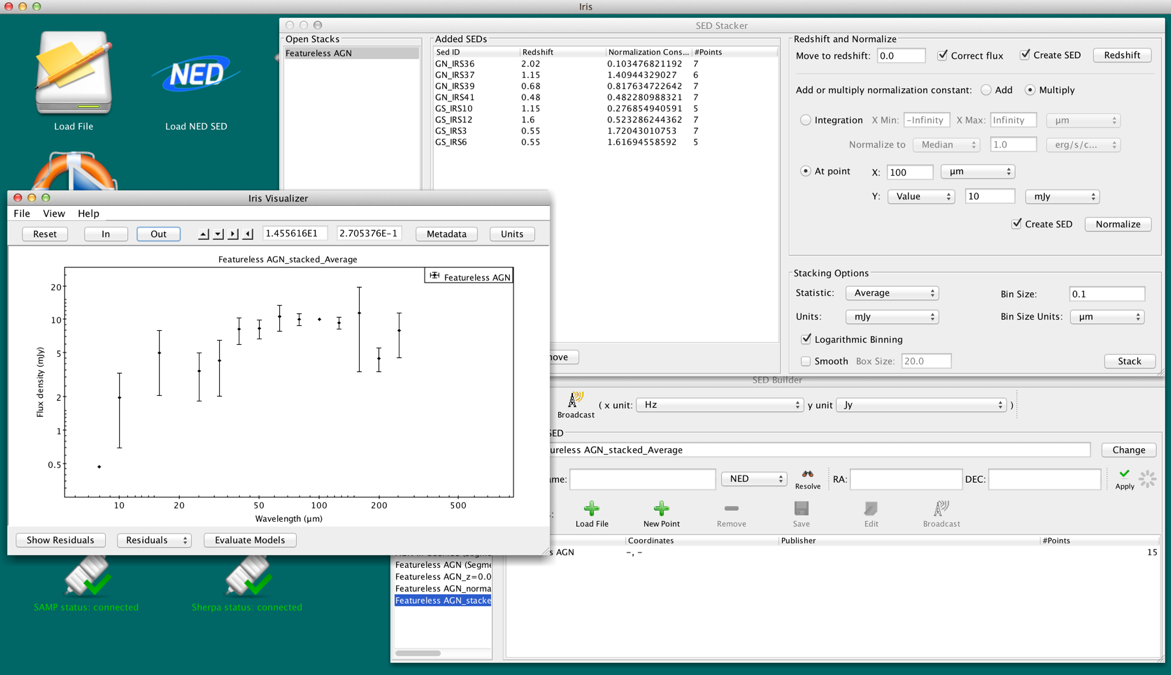 screenshot of SED Stacker component
