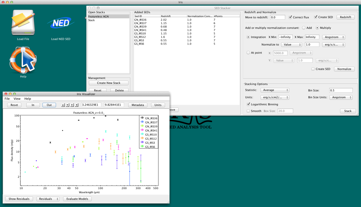 screenshot of SED Stacker component