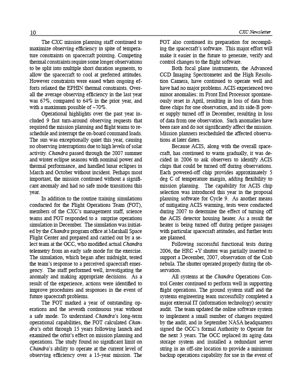 Page  of the Chandra Newsletter, issue 15. For text-only, please
      refer to http://cxc.harvard.edu/news/news_15/newsletter15.html