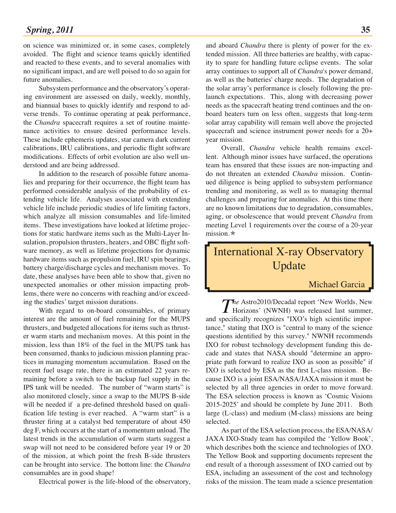 Page 35 of the Chandra Newsletter, issue 18.