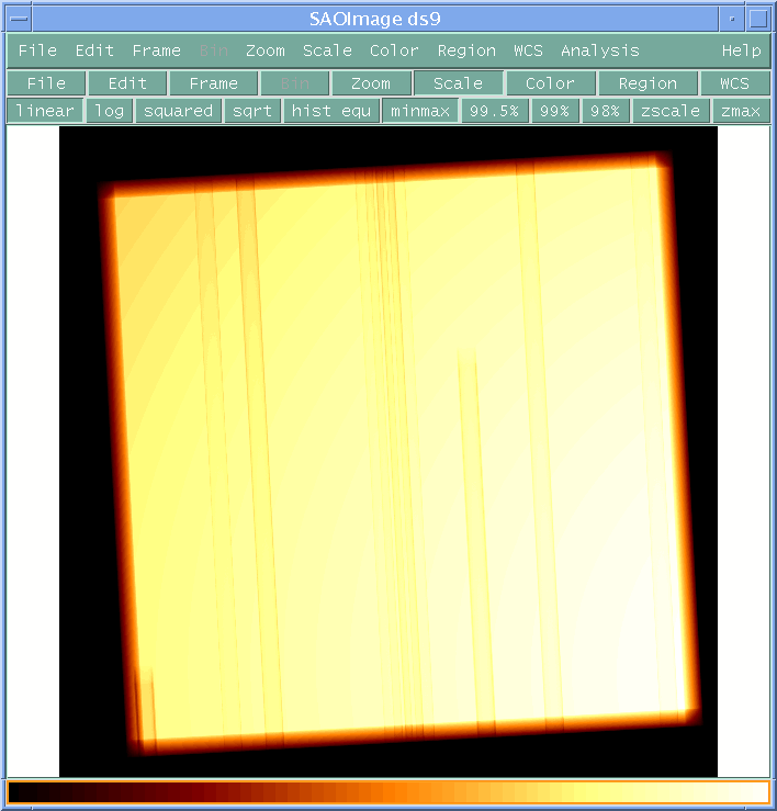 [Image 1: Single chip, single observation exposure map]