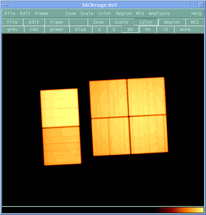 [Image 3: Multiple chip, single observation exposure map]
