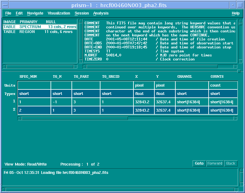 [Image 1: PHA2 file displayed in prism]