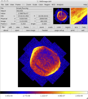 [Thumbnail image: The grid of ACIS-I data has been combined to show the SN1006 remnant.]