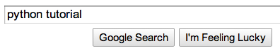 Use Google to search for 'python tutorial'