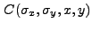 $ C(\sigma_x,\sigma_y,x,y)$