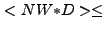 $ <NW{\ast}D> \leq$