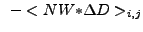 $\displaystyle ~-<NW{\ast}{\Delta}D>_{i,j}$
