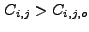 $ C_{i,j} > C_{i,j,o}$
