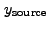 $ y_{\rm source}$