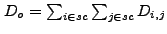 $ D_o = \sum_{i \in sc}\sum_{j \in sc} D_{i,j}$