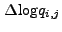 $ {\Delta}{\log}q_{i,j}$