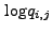 $ {\log}q_{i,j}$