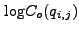 $ {\log}C_o(q_{i,j})$