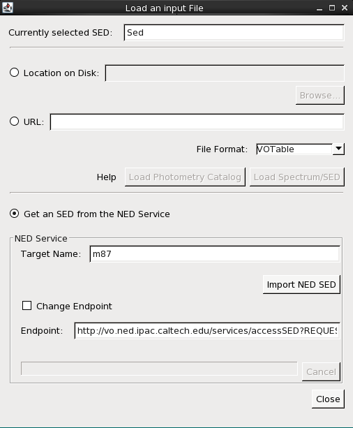 Iris Load File window