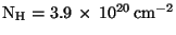 ${\rm N_H} = 3.9\,\times\,10^{20}\,{\rm cm}^{-2}$