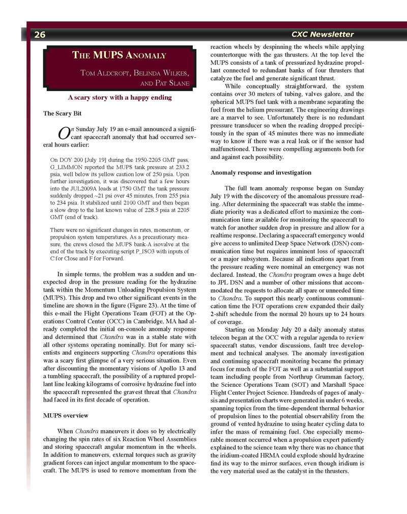 Page 26 of the Chandra Newsletter, issue 17, for text-only, please refer to http://cxc.harvard.edu/newsletters/news_17/newsletter17.html