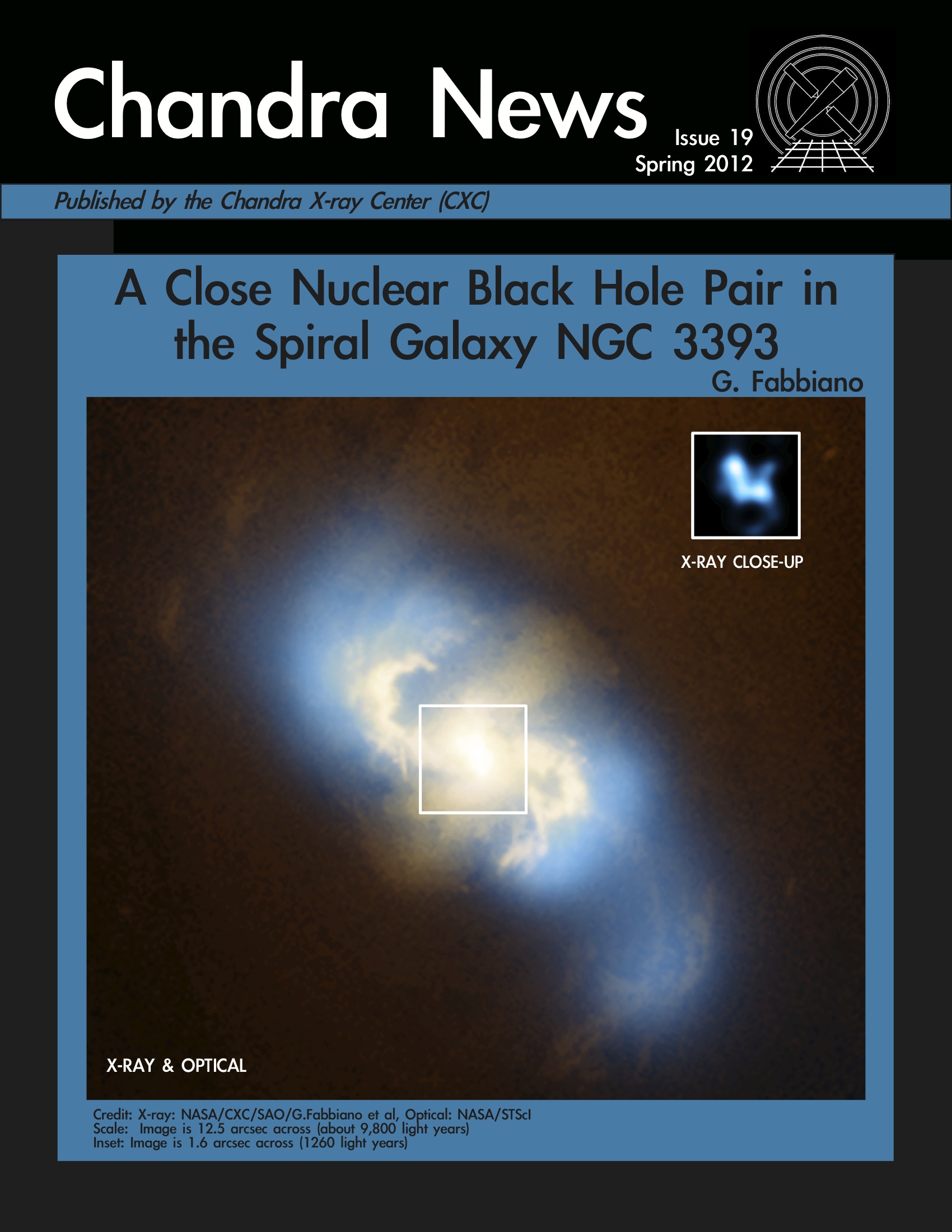 Cover of the Chandra Newsletter, issue 19.
