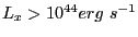 $L_x>10^{44} erg ~s^{-1}$