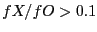 $fX/fO>0.1$