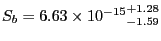 $S_{b}=6.63\times{10^{-15}}^{+1.28}_{-1.59}$